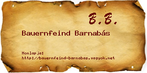 Bauernfeind Barnabás névjegykártya